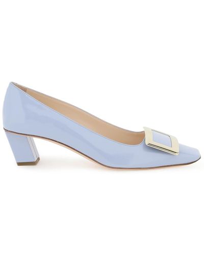 roger vivier blue pumps