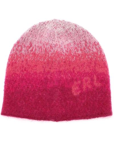 ERL Gradient Mohair Blend Beanie Hat - Pink
