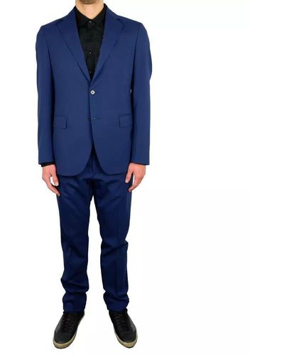 Aquascutum Elegant Wool Blend Two-piece Suit In Blue