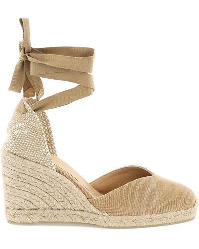 Natural Wedge sandals for Women | Lyst
