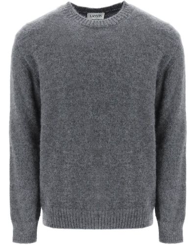 Lanvin Alpaca And Mohair Blend Sweater - Gray