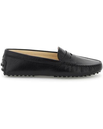 Tod's Leather Driver Penny Loafers - Black