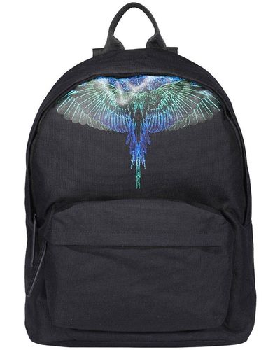 Marcelo Burlon Wings Print Backpack - Blue