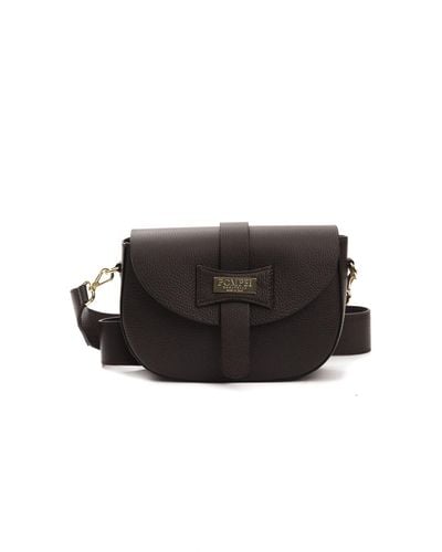 Pompei Donatella Black Leather Women Crossbody Bag