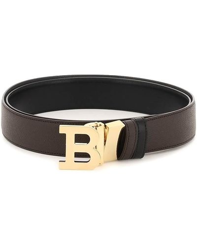 Bally Reversible B Buckle Belt - Black