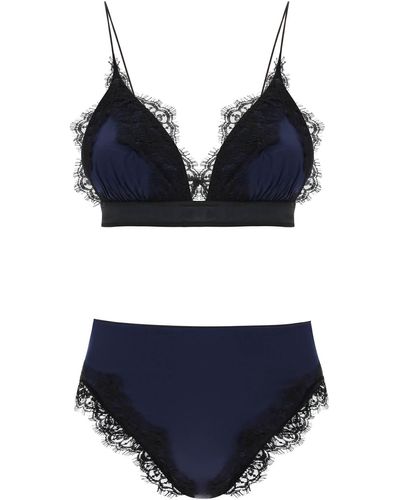 Oséree Travaille High-waisted Bikini Set - Blue
