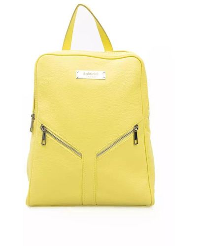 Baldinini Cowhide Backpack in Yellow Lyst