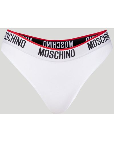 Moschino White Briefs With Contrast Logo