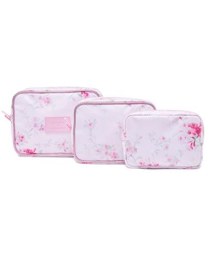 LoveShackFancy State X Cosmetic Travel Pouch Set - Pink