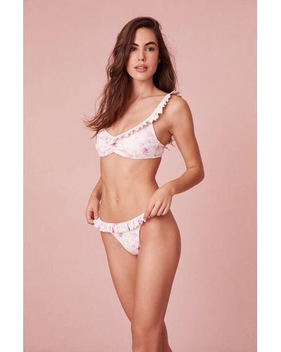 LoveShackFancy Tacy Floral Bikini - Pink