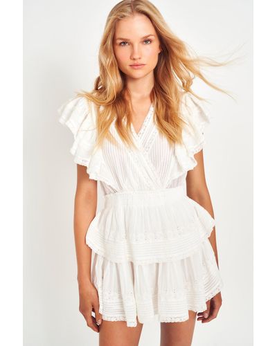 LoveShackFancy Gwen Heritage Mini Dress - White