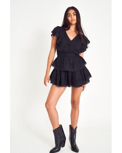 LoveShackFancy Gwen Heritage Mini Dress - Black