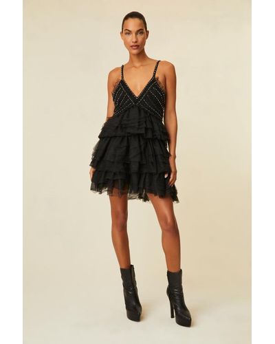 LoveShackFancy Jude Tulle Mini Dress - Black
