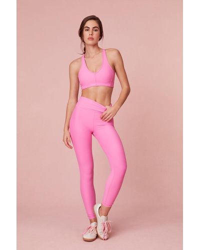 LoveShackFancy Jutta High-rise Performance Leggings - Pink