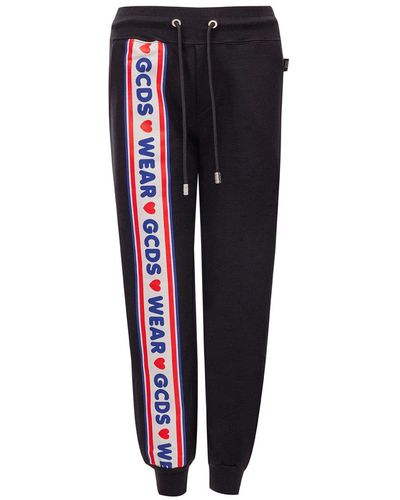 Gcds Pantalone Jogging Con Logo - Blu