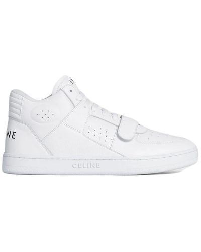 Celine Ct-02 Sneaker Mid Sneaker With Scratch In Calfskin - White