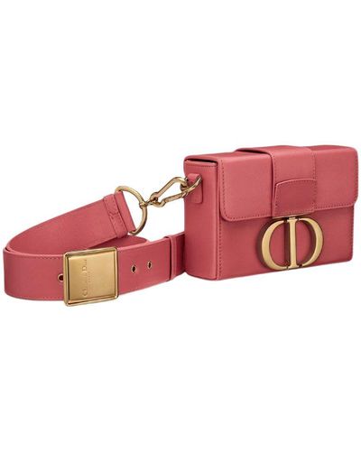 Dior 30 Montaigne Calfskin Bag - Red