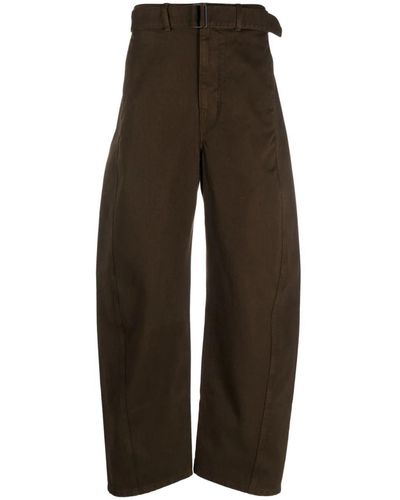 Lemaire Twisted Belted Pants - Brown