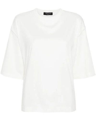 Fabiana Filippi T-shirt con dettaglio a catena - Bianco