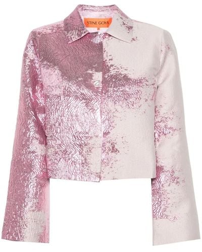 Stine Goya Sgkiana Abstract-Pattern Blazer - Pink