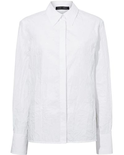 Proenza Schouler Allen Shirt In Crinkled - White