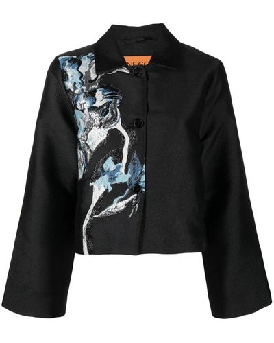 Stine Goya Kiana Abstract-pattern Jacket - Black