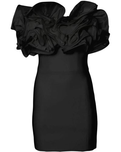 Carolina Herrera Tiered Ruffle Mini Dress - Black
