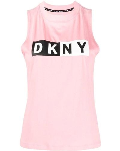 DKNY Logo-print Vest Top - Pink