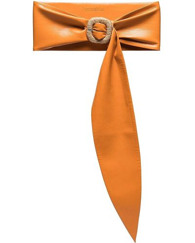 Nanushka Buckled Wide Belt - Orange