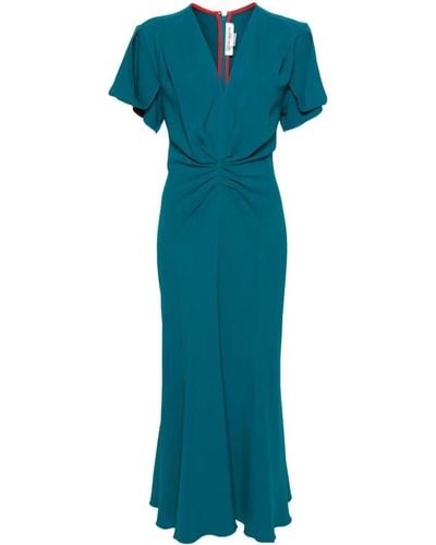 Victoria Beckham Flared Midi Dress - Blue