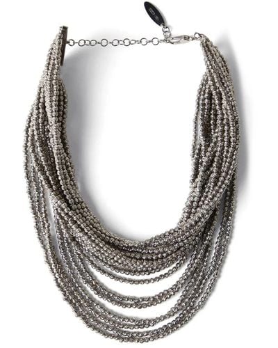 Brunello Cucinelli Multi-strand Necklace - Grey