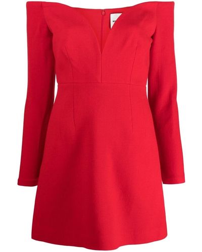 Roland Mouret Off-the-shoulder Mini Dress - Red