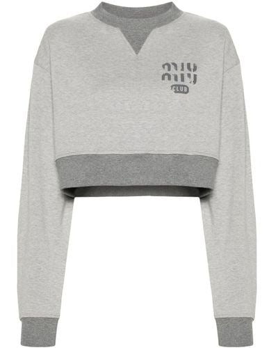 Miu Miu Club Sweatshirt - Grey