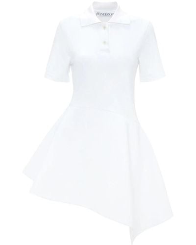 JW Anderson Asymmetric Polo Dress - Bianco