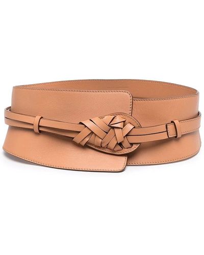 Ulla Johnson Paola Wide Leather Belt - Brown
