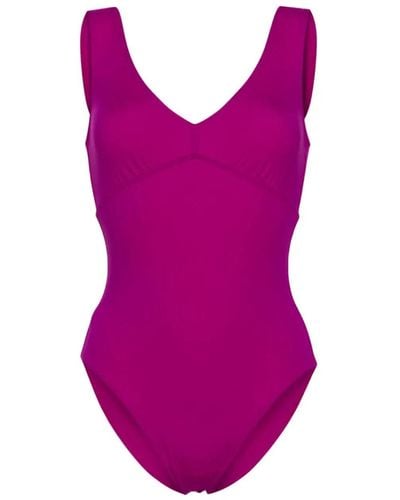 Eres Hold Up V-neck Swimsuit - Purple