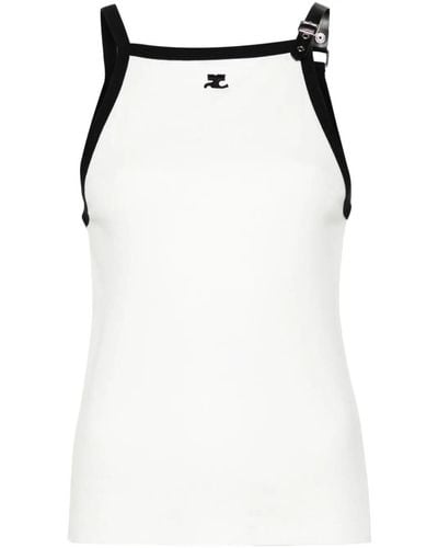 Courreges Contrast Top - White