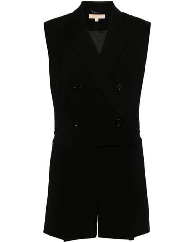 Michael Kors Double Breasted Playsuit - Black