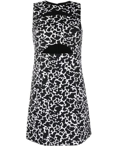 MICHAEL Michael Kors Cow-print Cut-out Dress - Black