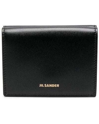 Jil Sander Tri-fold Leather Wallet - Black