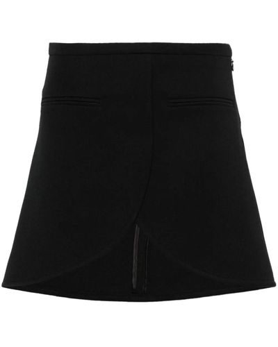 Courreges Asymmetrical Mini Skirt - Black