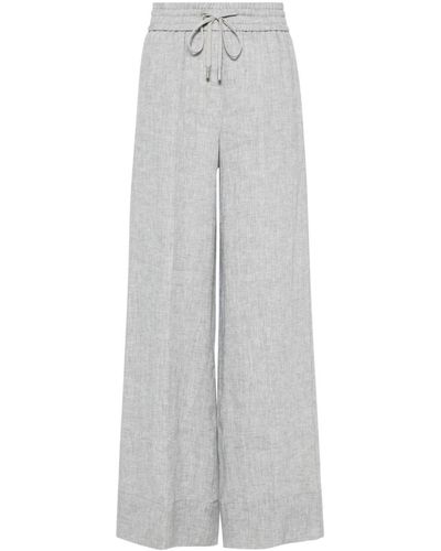 Peserico Linen Pants - Gray