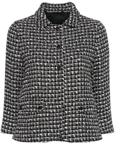 Herno Giacca In Trend Tweed - Nero