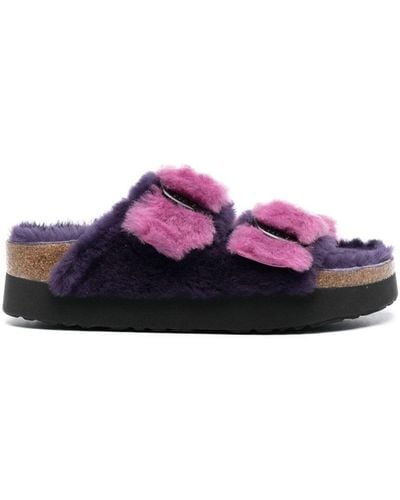 Birkenstock Arizona Shearling Sandals - Purple
