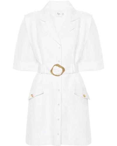 Aje. Lyric Belted Mini Dress - Bianco
