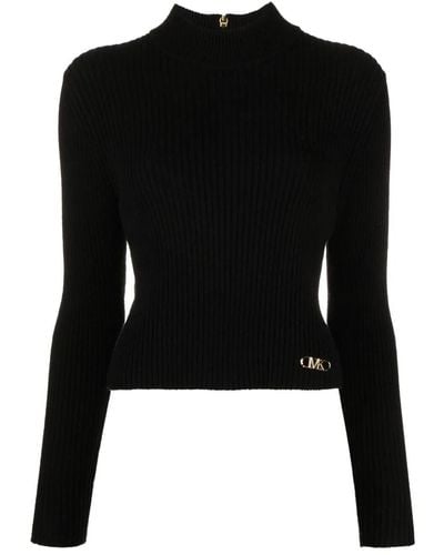 MICHAEL Michael Kors High-neck Chunky-knit Jumper - Black