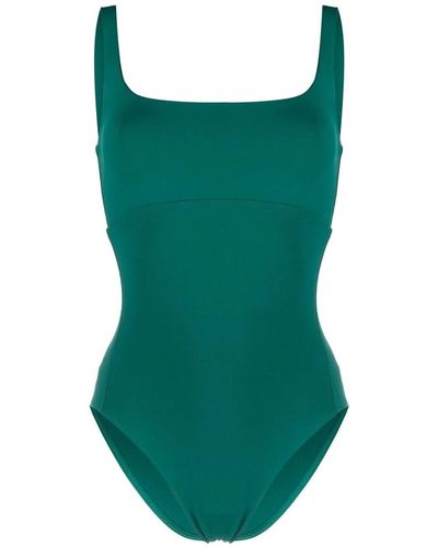 Eres Arnaque Square-neck Swimsuit - Green