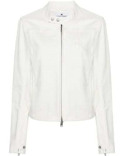 Courreges Iconic Denim Jacket - Bianco