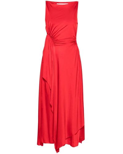 Lanvin Stretch-Design Dress - Red