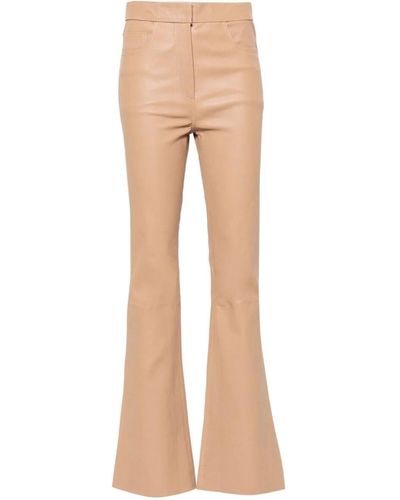 Remain Leather Trousers - Natural
